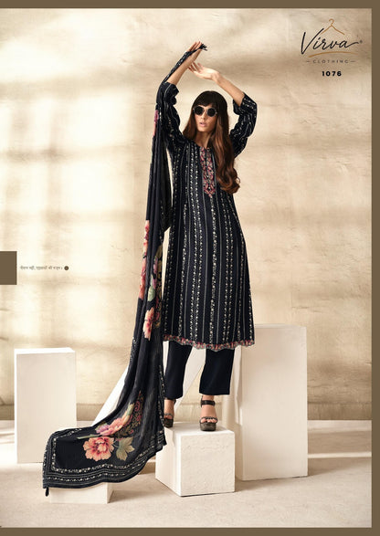 Nazm Virva Viscose Pashmina Suits Wholesale Price