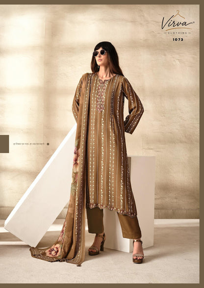 Nazm Virva Viscose Pashmina Suits Wholesale Price