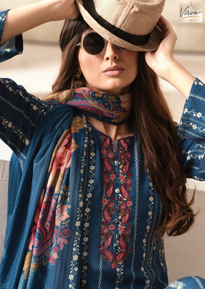 Nazm Virva Viscose Pashmina Suits Wholesale Price