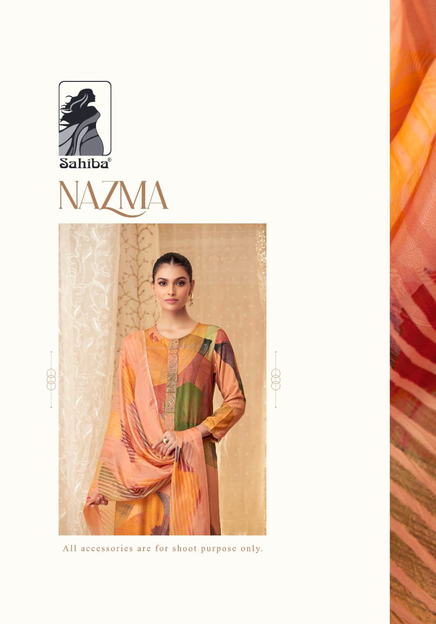 Nazma Sahiba Staple Twill Pashmina Suits Wholesale Price