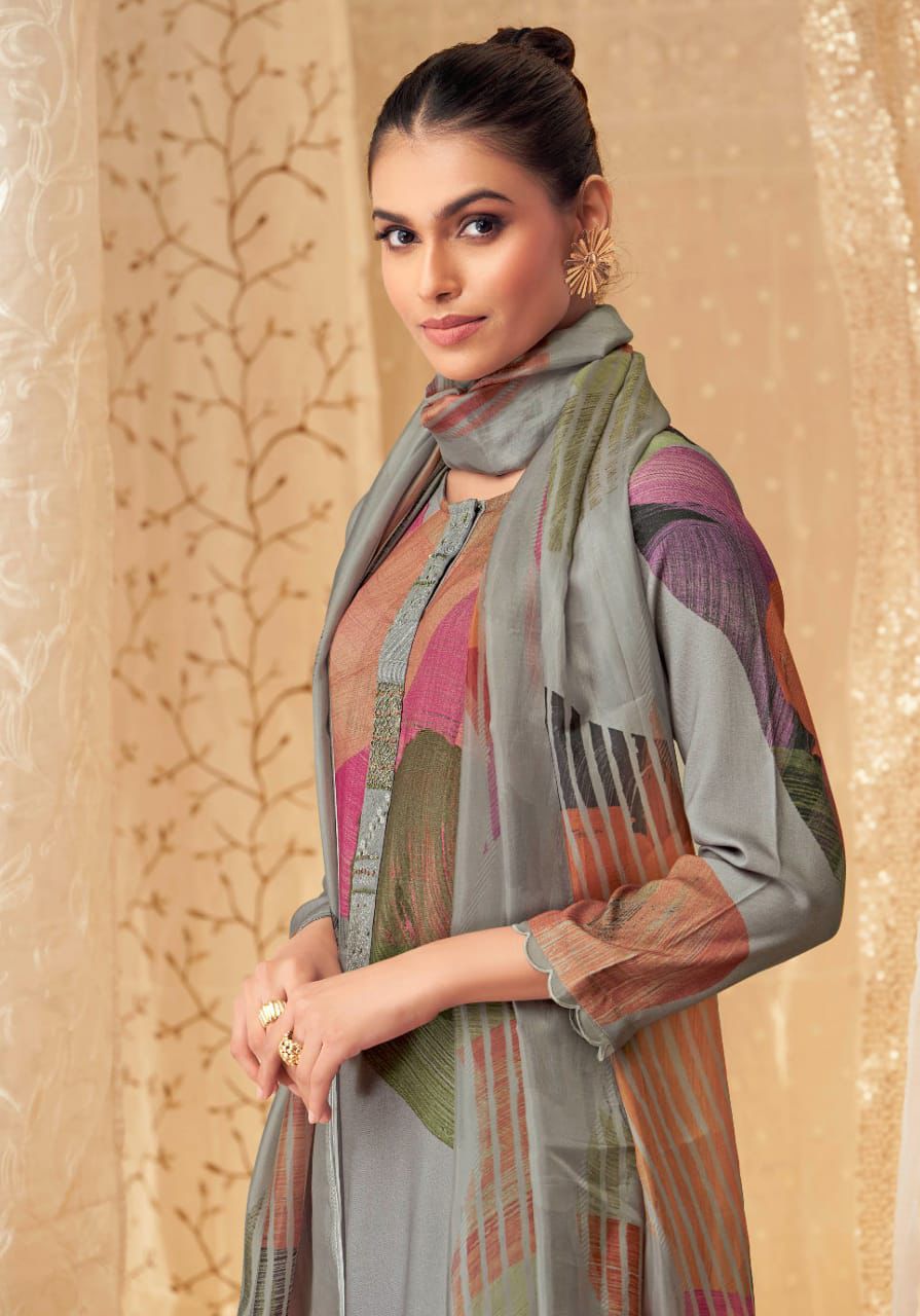 Nazma Sahiba Staple Twill Pashmina Suits Wholesale Price