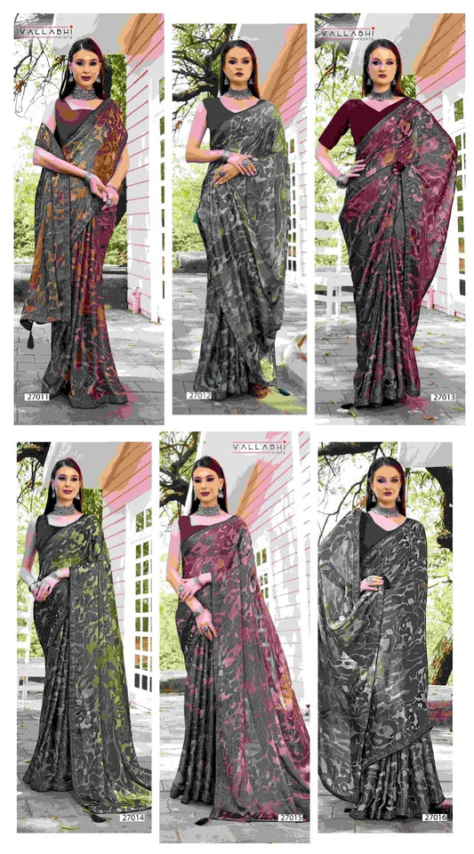 Nazma Vallabhi Prints Brasso Sarees Supplier