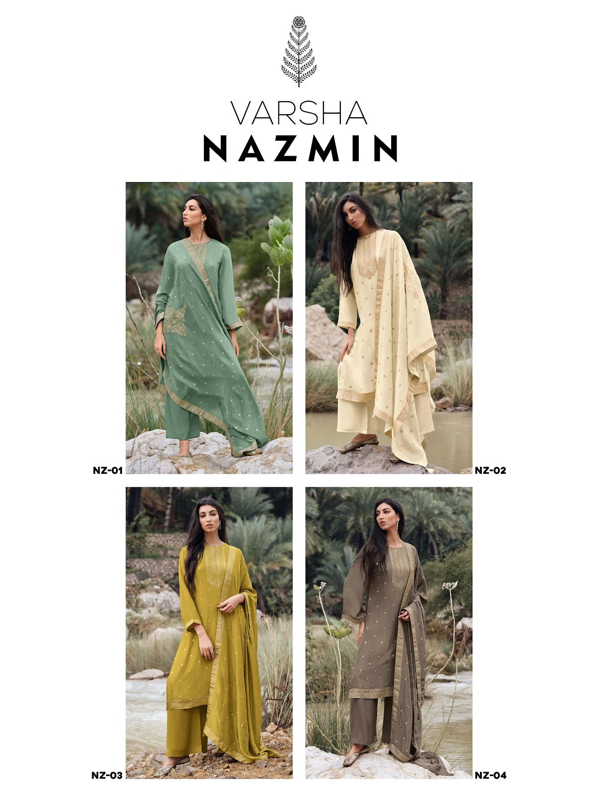 Nazmin Varsha Fashions Viscose Plazzo Style Suits Exporter Gujarat