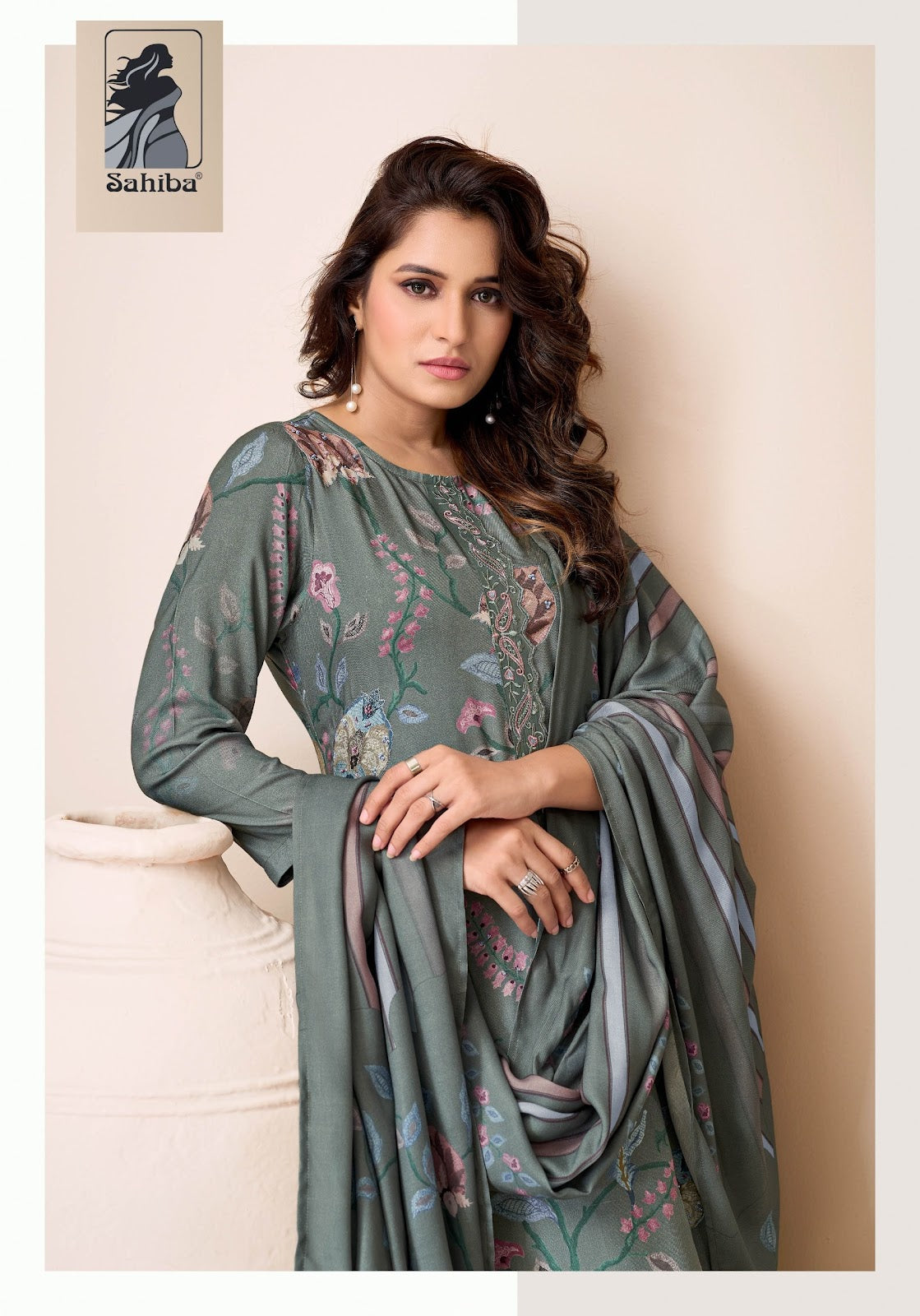 Nazneen Sahiba Twill Pashmina Suits Wholesale Rate