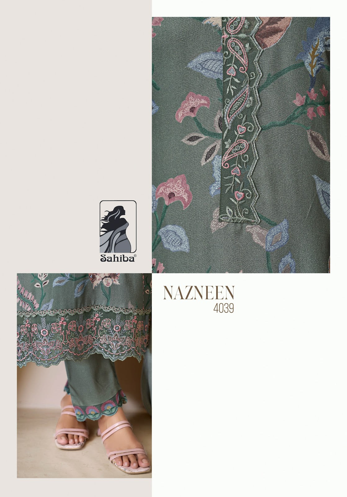 Nazneen Sahiba Twill Pashmina Suits Wholesale Rate