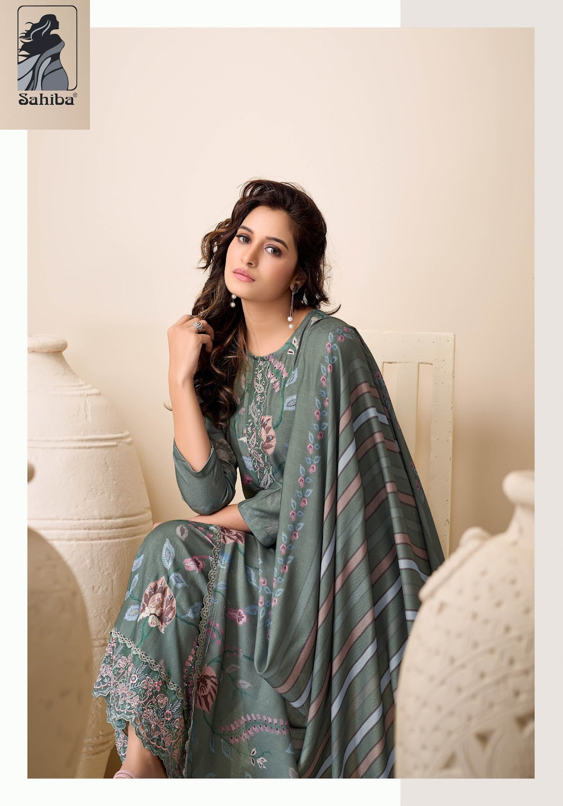 Nazneen Sahiba Twill Pashmina Suits Wholesale Rate