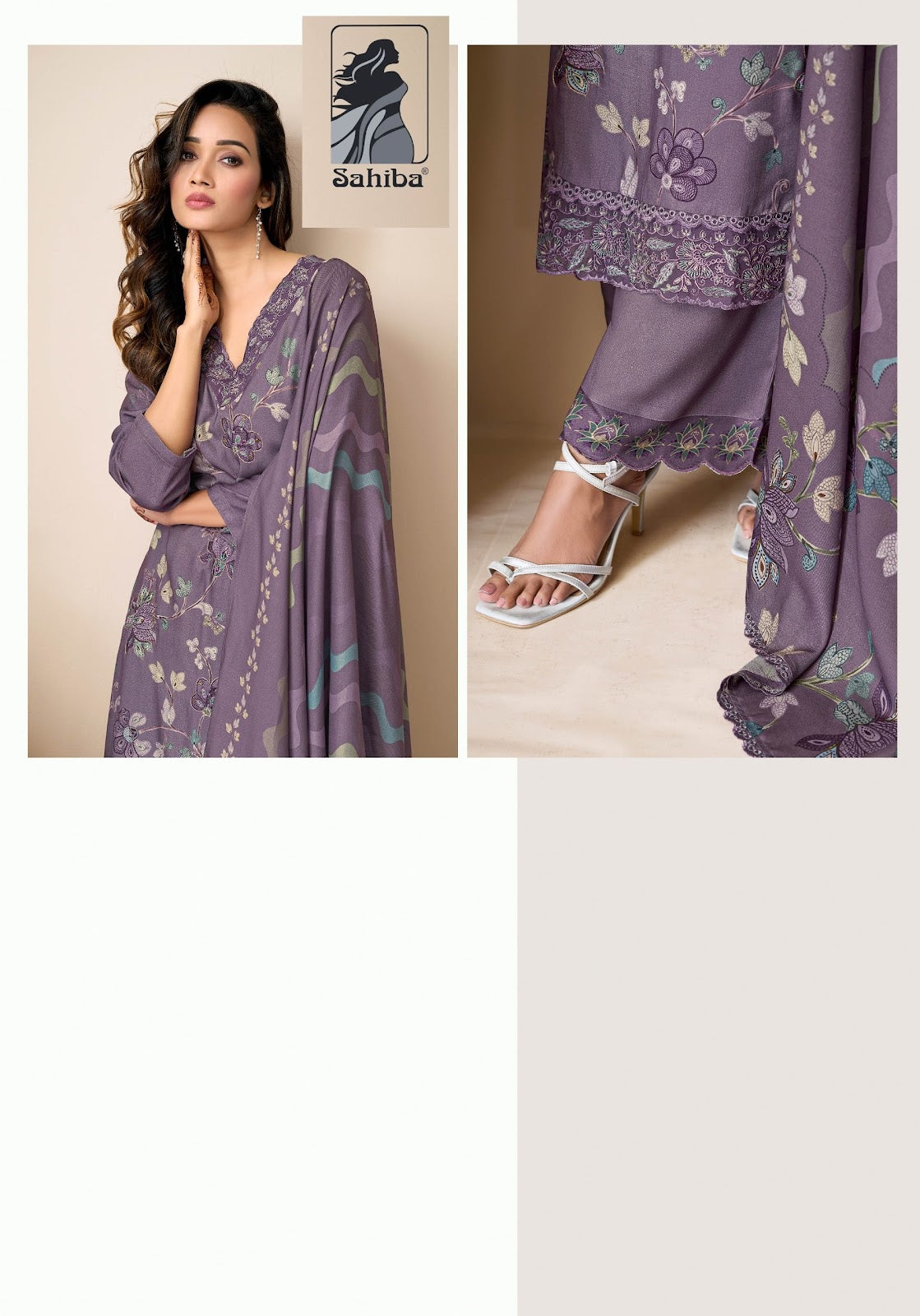Nazneen Sahiba Twill Pashmina Suits Wholesale Rate