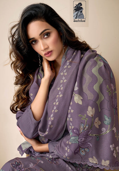 Nazneen Sahiba Twill Pashmina Suits Wholesale Rate