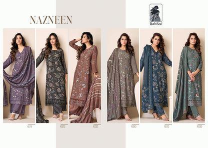 Nazneen Sahiba Twill Pashmina Suits Wholesale Rate