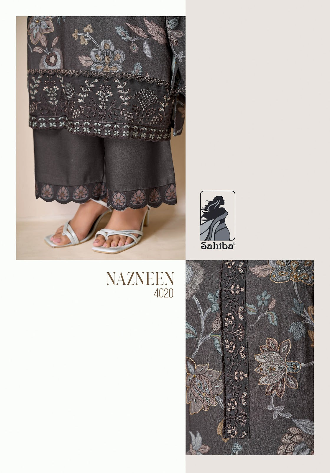 Nazneen Sahiba Twill Pashmina Suits Wholesale Rate