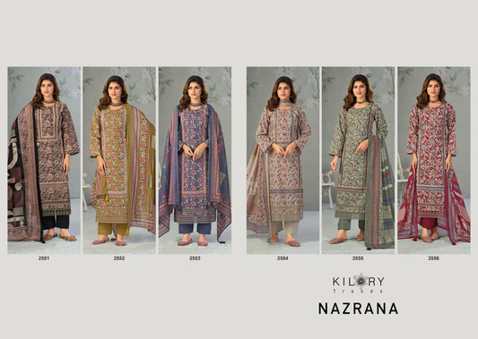 Nazrana Kilory Lawn Cotton Pant Style Suits Supplier