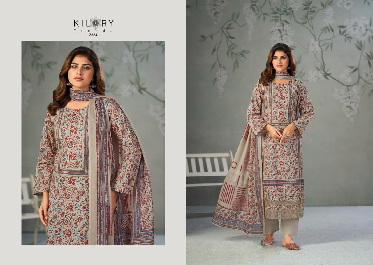Nazrana Kilory Lawn Cotton Pant Style Suits Supplier