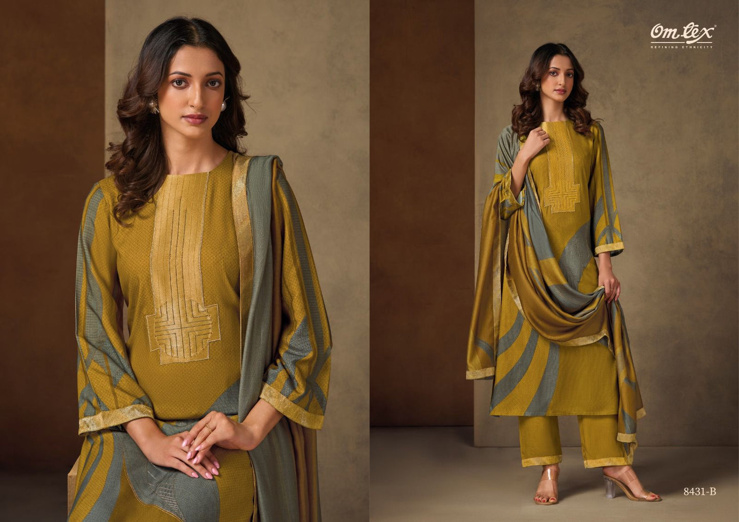 Nazrana Omtex Pashmina Suits Exporter