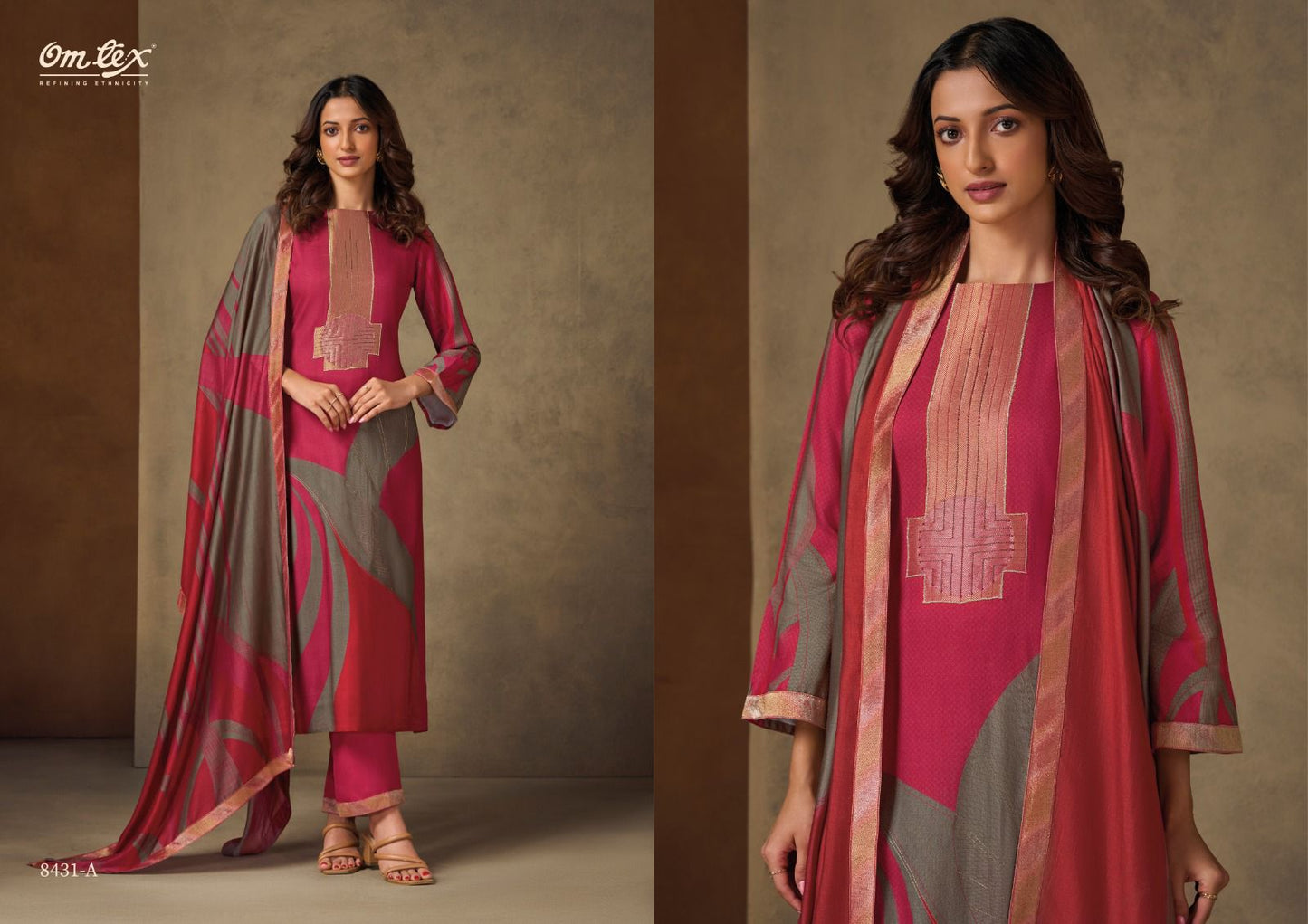 Nazrana Omtex Pashmina Suits Exporter