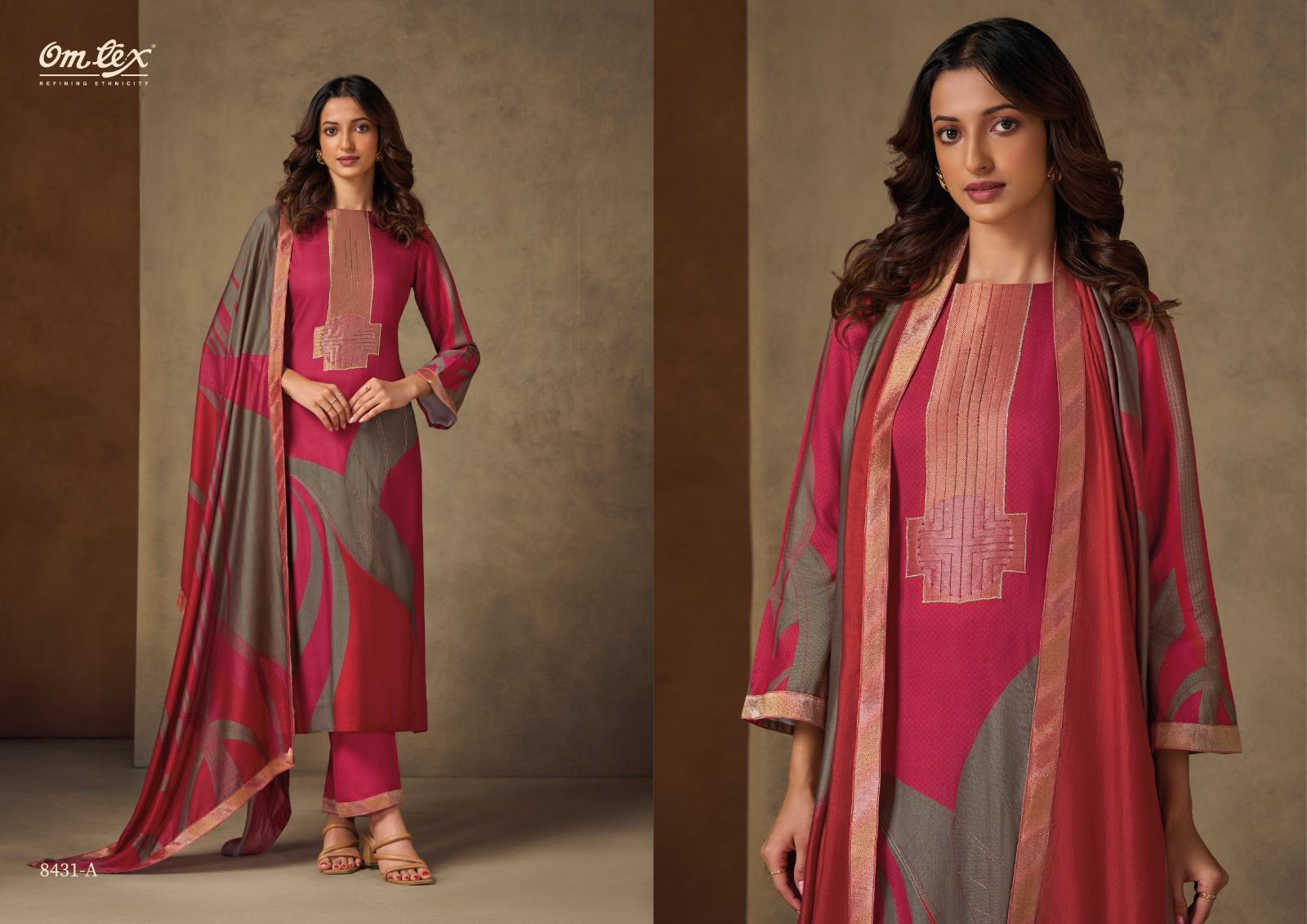 Nazrana Omtex Pashmina Suits Exporter