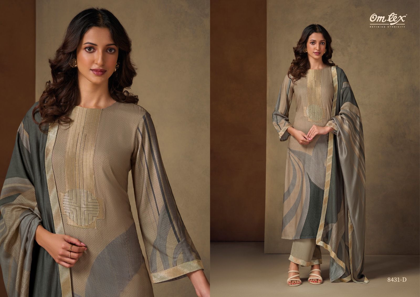 Nazrana Omtex Pashmina Suits Exporter