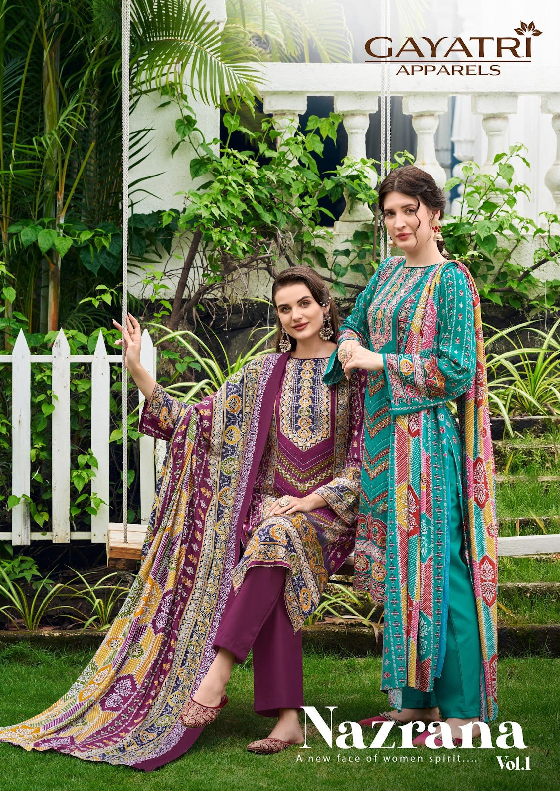 Nazrana Vol 1 Gayatri Viscose Reyon Karachi Salwar Suits Manufacturer Ahmedabad