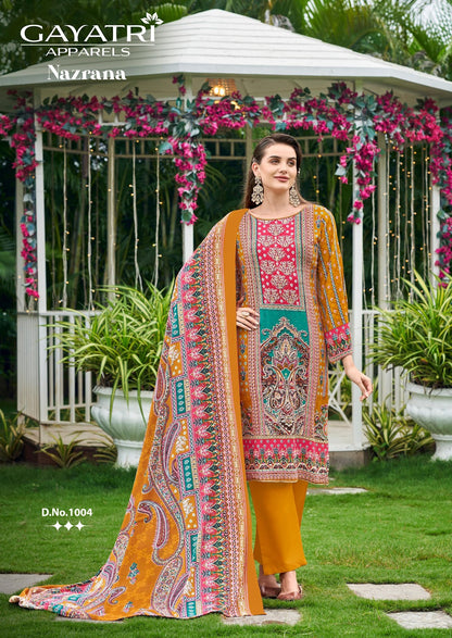 Nazrana Vol 1 Gayatri Viscose Reyon Karachi Salwar Suits Manufacturer Ahmedabad