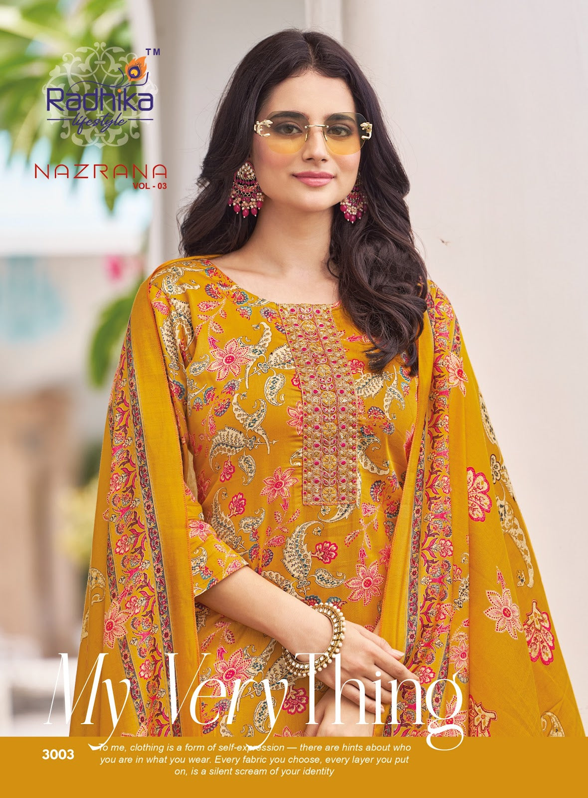 Nazrana Vol 3 Radhika Lifestyle Jam Satin Readymade Pant Style Suits Manufacturer India