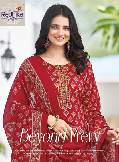 Nazrana Vol 3 Radhika Lifestyle Jam Satin Readymade Pant Style Suits Manufacturer India