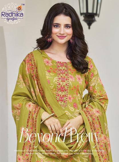 Nazrana Vol 3 Radhika Lifestyle Jam Satin Readymade Pant Style Suits Manufacturer India