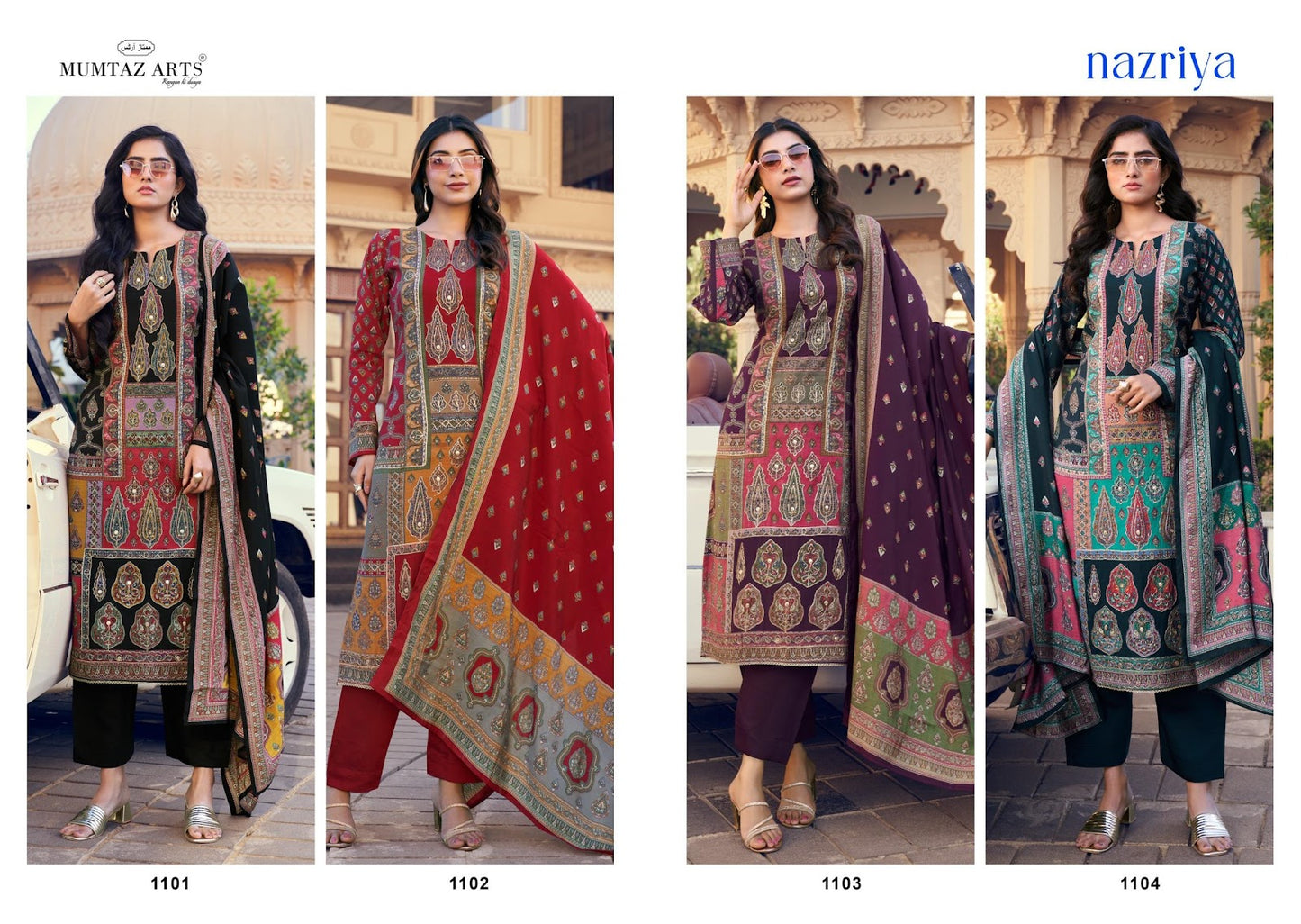 Nazriya Mumtaz Arts Modal Silk Karachi Salwar Suits Wholesale Price