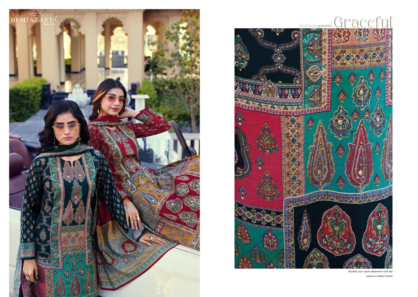 Nazriya Mumtaz Arts Modal Silk Karachi Salwar Suits Wholesale Price