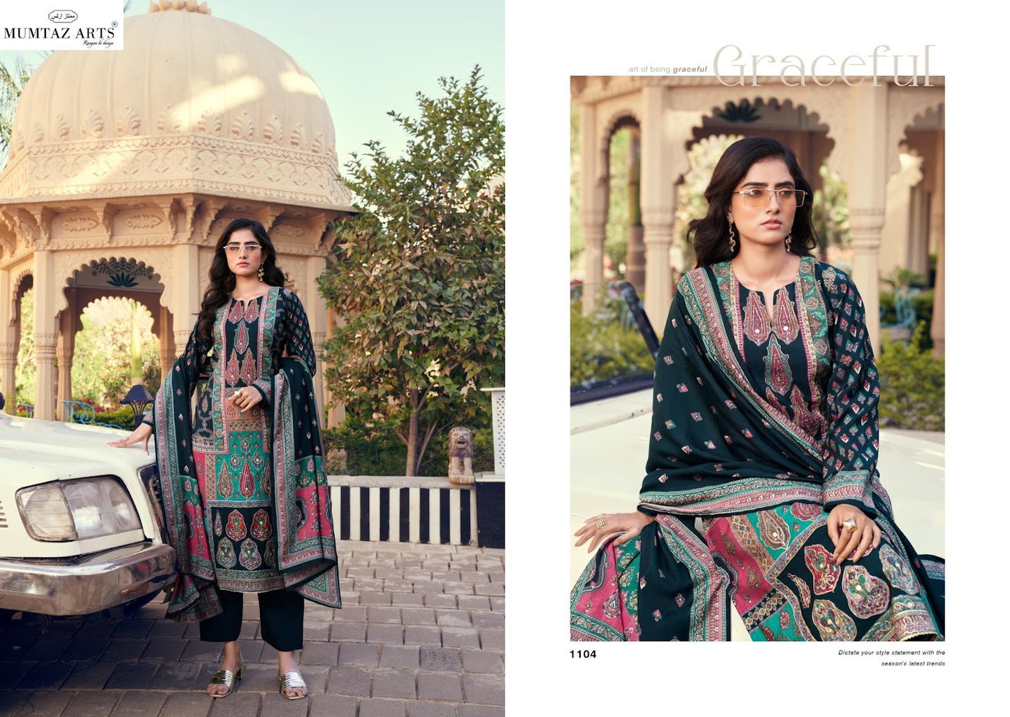 Nazriya Mumtaz Arts Modal Silk Karachi Salwar Suits Wholesale Price