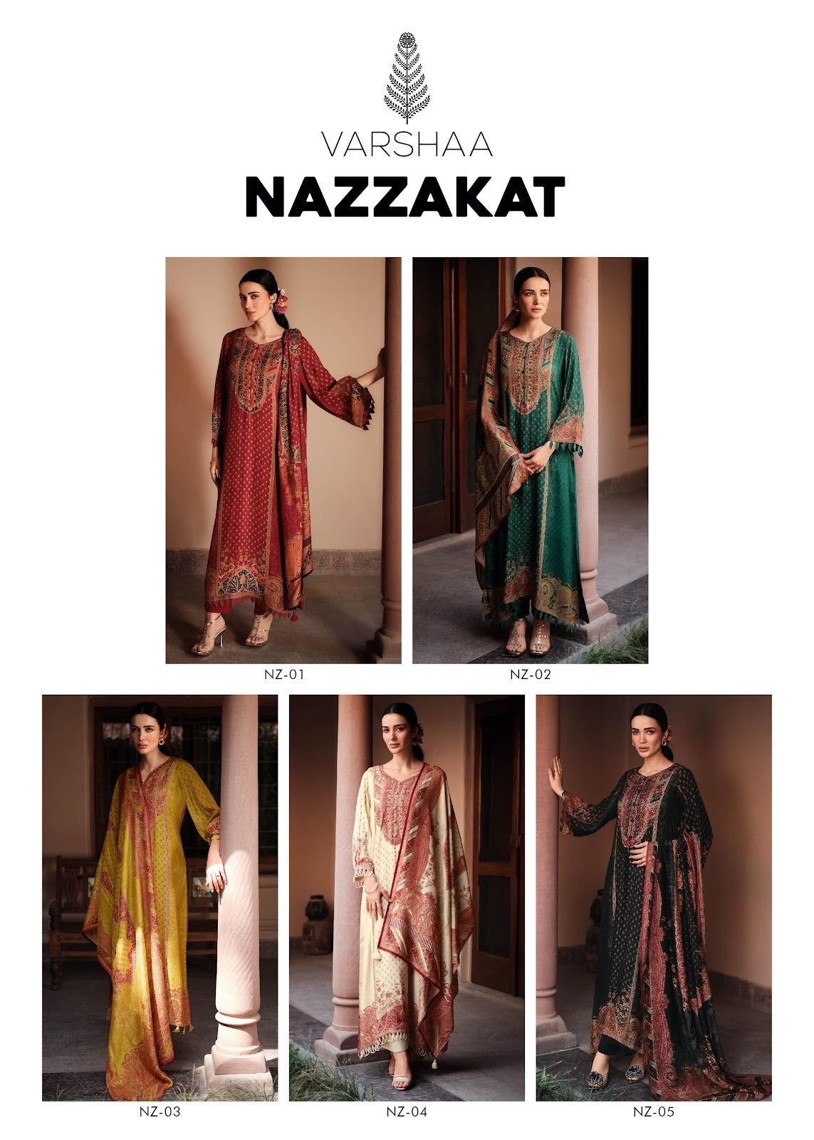 Nazzakat Varshaa Viscose Muslin Pant Style Suits Wholesale Price