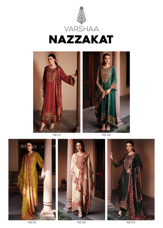Nazzakat Varshaa Viscose Muslin Pant Style Suits Wholesale Price
