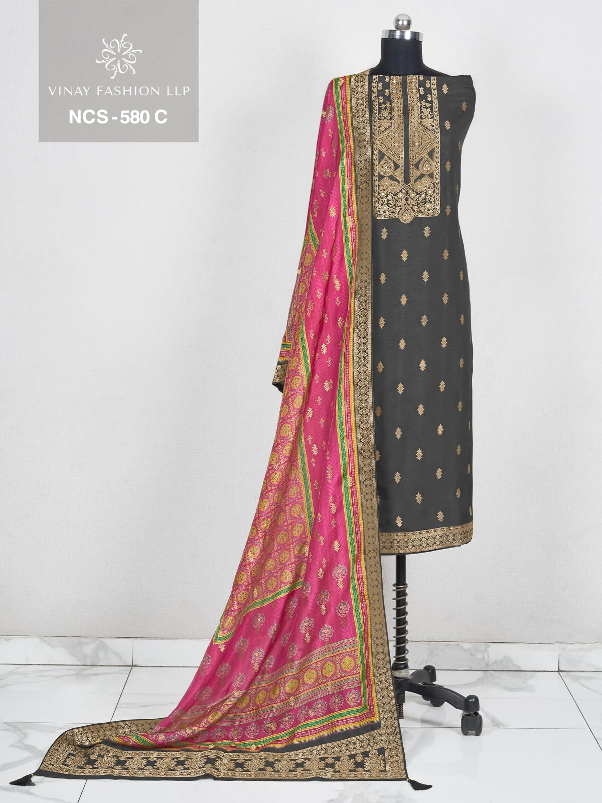 Ncs-580Abc Vinay Fashion Llp Moonga Silk Salwar Suits Exporter Ahmedabad