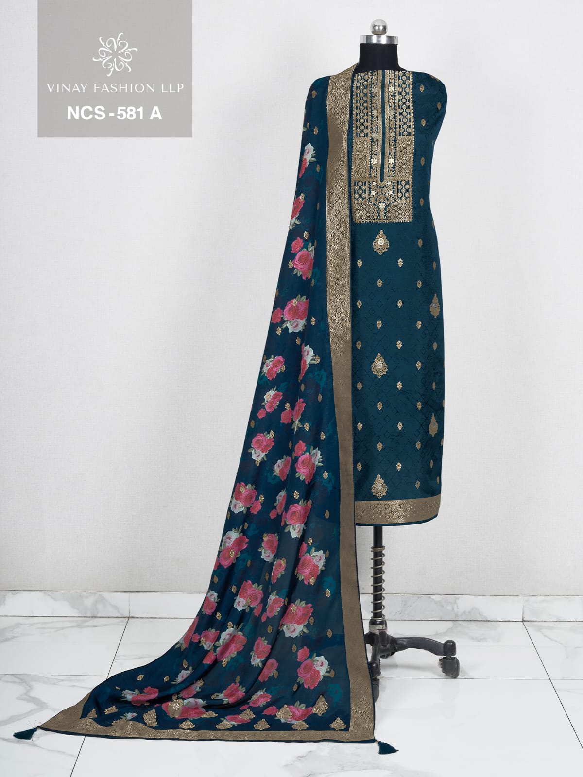 Ncs-581Abc Vinay Fashion Llp Moonga Silk Salwar Suits Wholesaler Ahmedabad