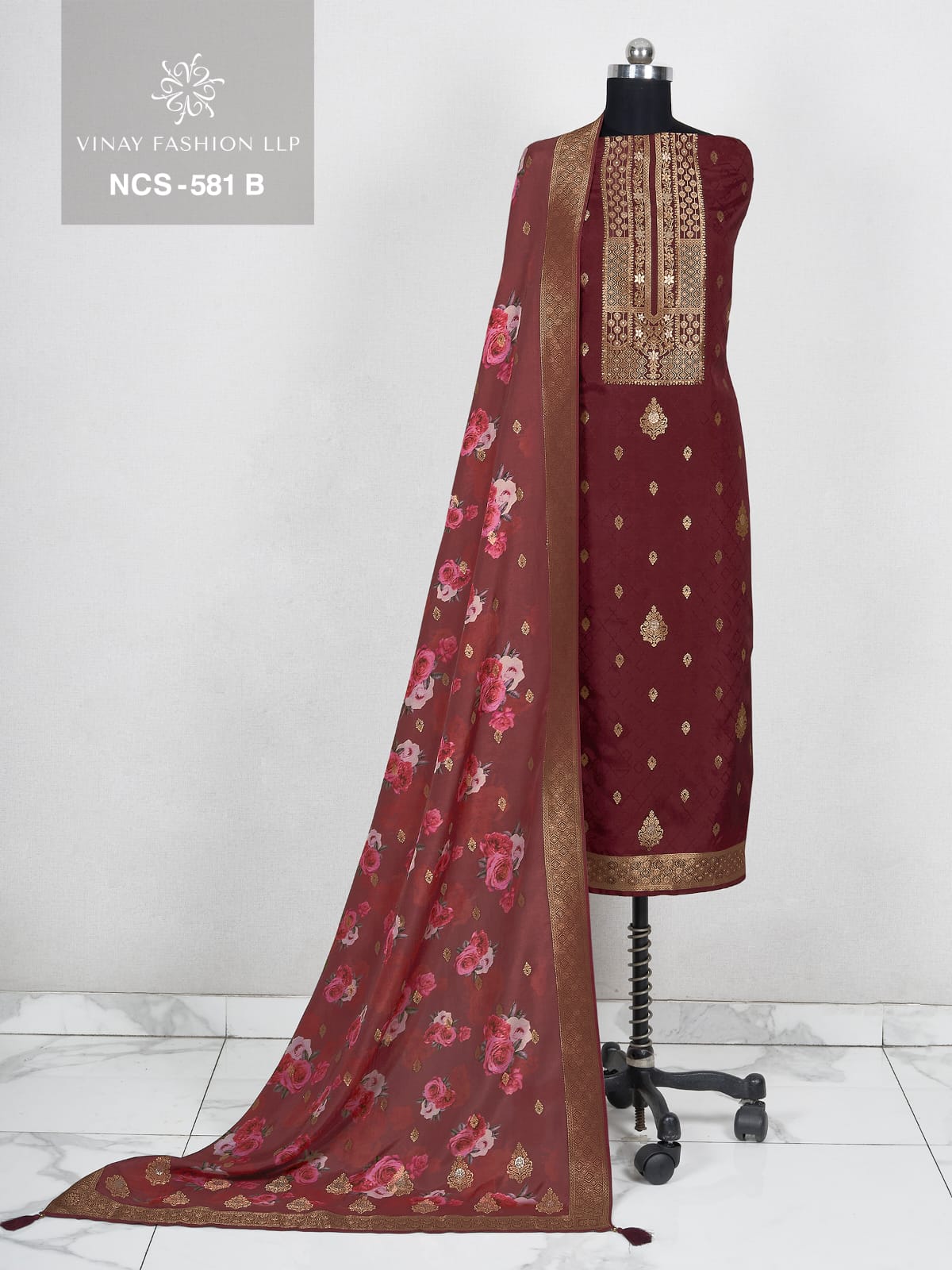 Ncs-581Abc Vinay Fashion Llp Moonga Silk Salwar Suits Wholesaler Ahmedabad