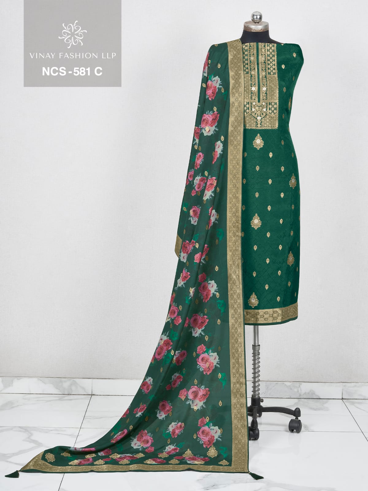 Ncs-581Abc Vinay Fashion Llp Moonga Silk Salwar Suits Wholesaler Ahmedabad