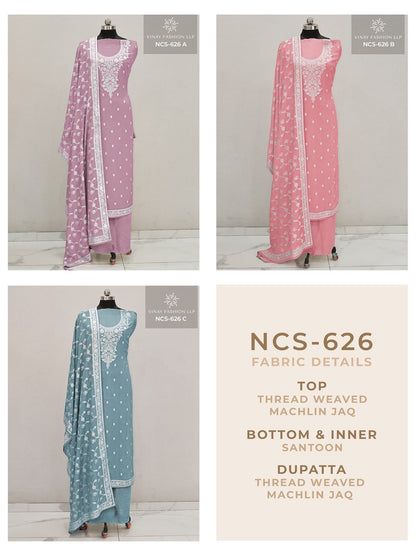 Ncs-625 To Ncs-626 Vinay Fashion Llp Thread Salwar Suits Wholesale Price