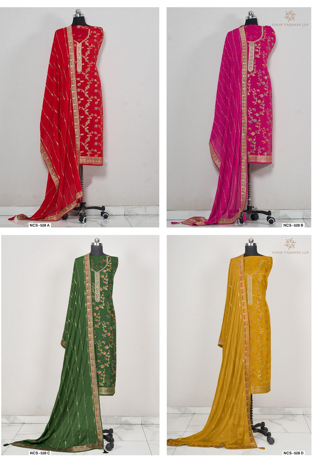 Ncs-627 To Ncs-628 Vinay Fashion Llp Thread Salwar Suits Manufacturer India