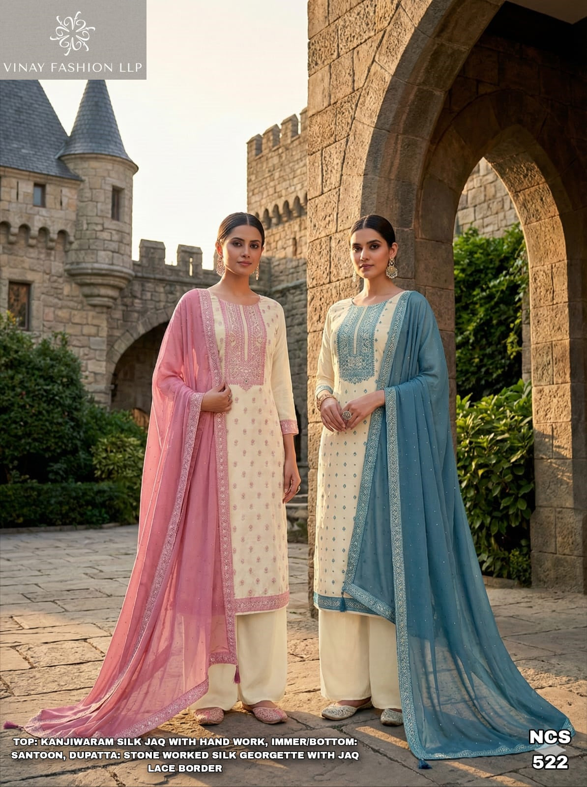 Ncs 522 Vinay Fashion Llp Kanjivaram Silk Salwar Suits Supplier