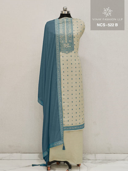 Ncs 522 Vinay Fashion Llp Kanjivaram Silk Salwar Suits Supplier