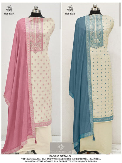 Ncs 522 Vinay Fashion Llp Kanjivaram Silk Salwar Suits Supplier