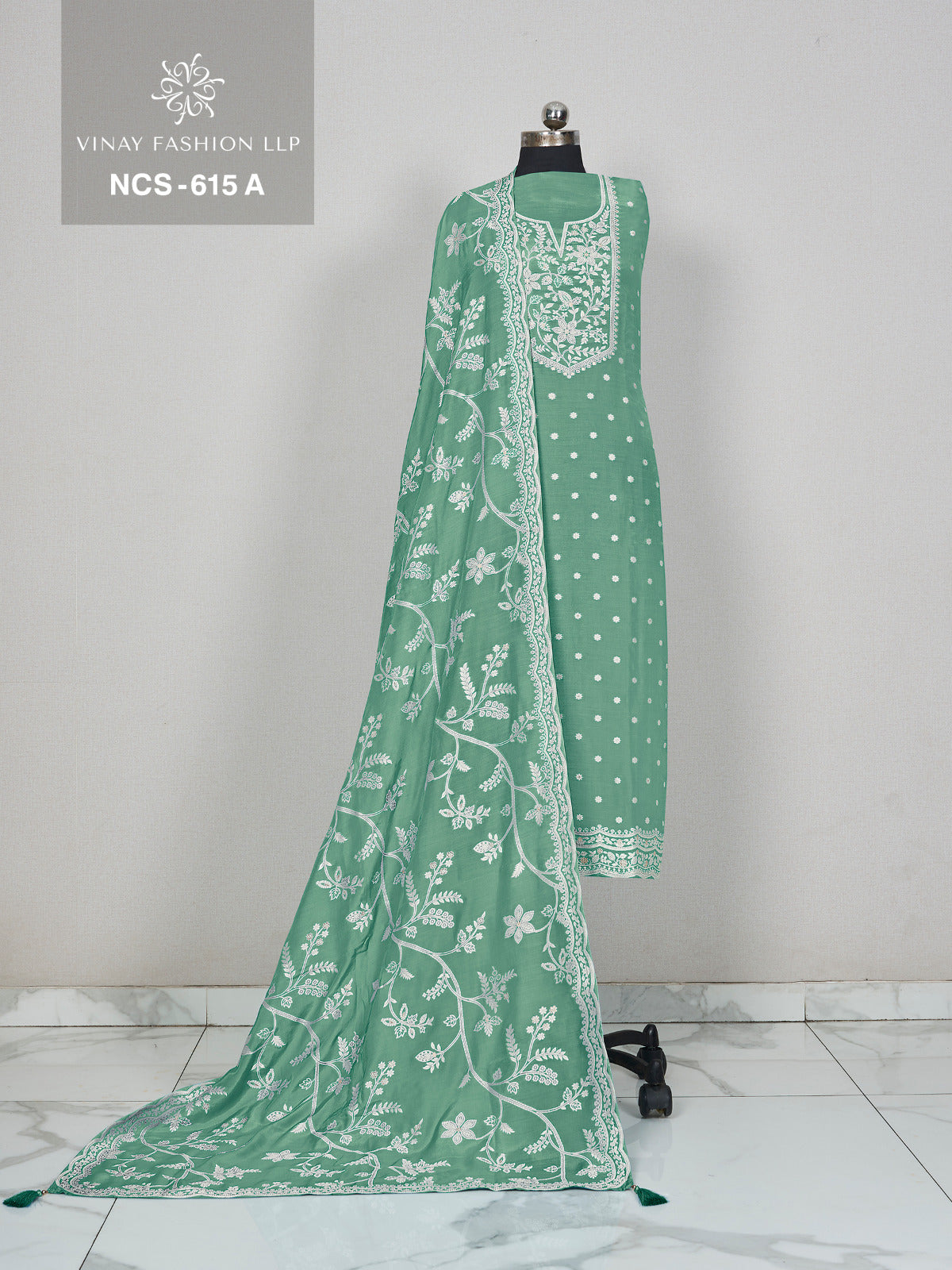 Ncs 615 Vinay Fashion Llp Muslin Jacquard Salwar Suits Wholesaler Gujarat