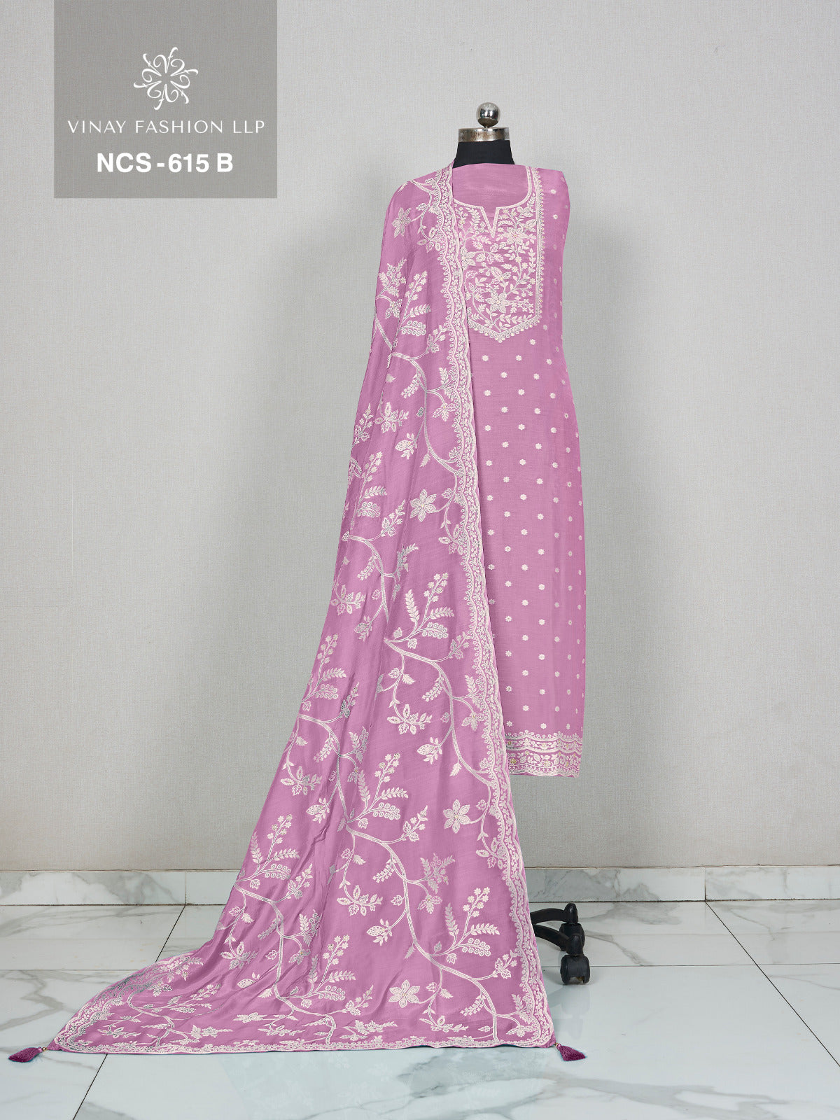 Ncs 615 Vinay Fashion Llp Muslin Jacquard Salwar Suits Wholesaler Gujarat
