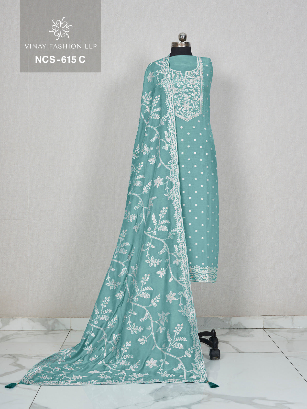 Ncs 615 Vinay Fashion Llp Muslin Jacquard Salwar Suits Wholesaler Gujarat