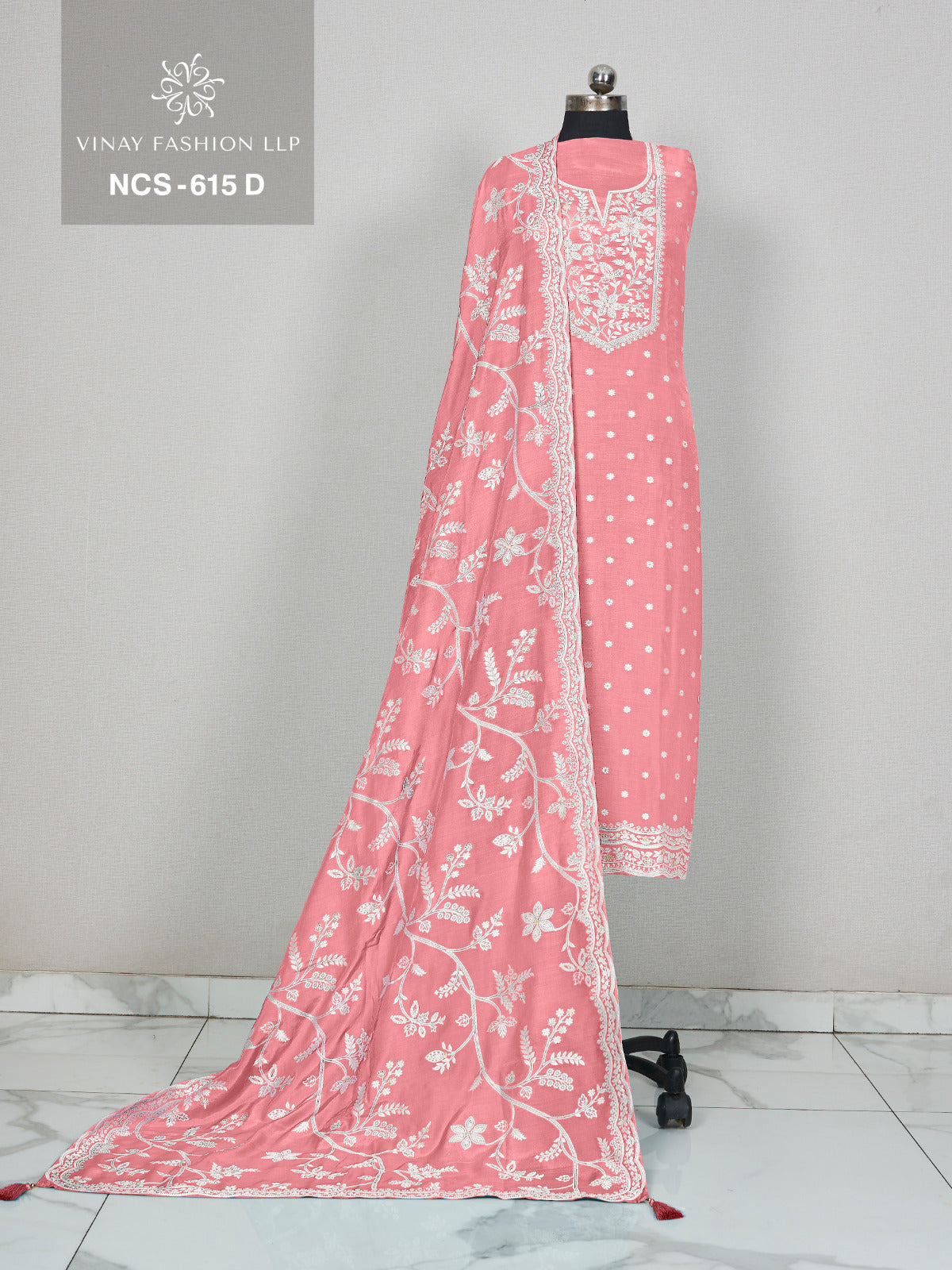 Ncs 615 Vinay Fashion Llp Muslin Jacquard Salwar Suits Wholesaler Gujarat