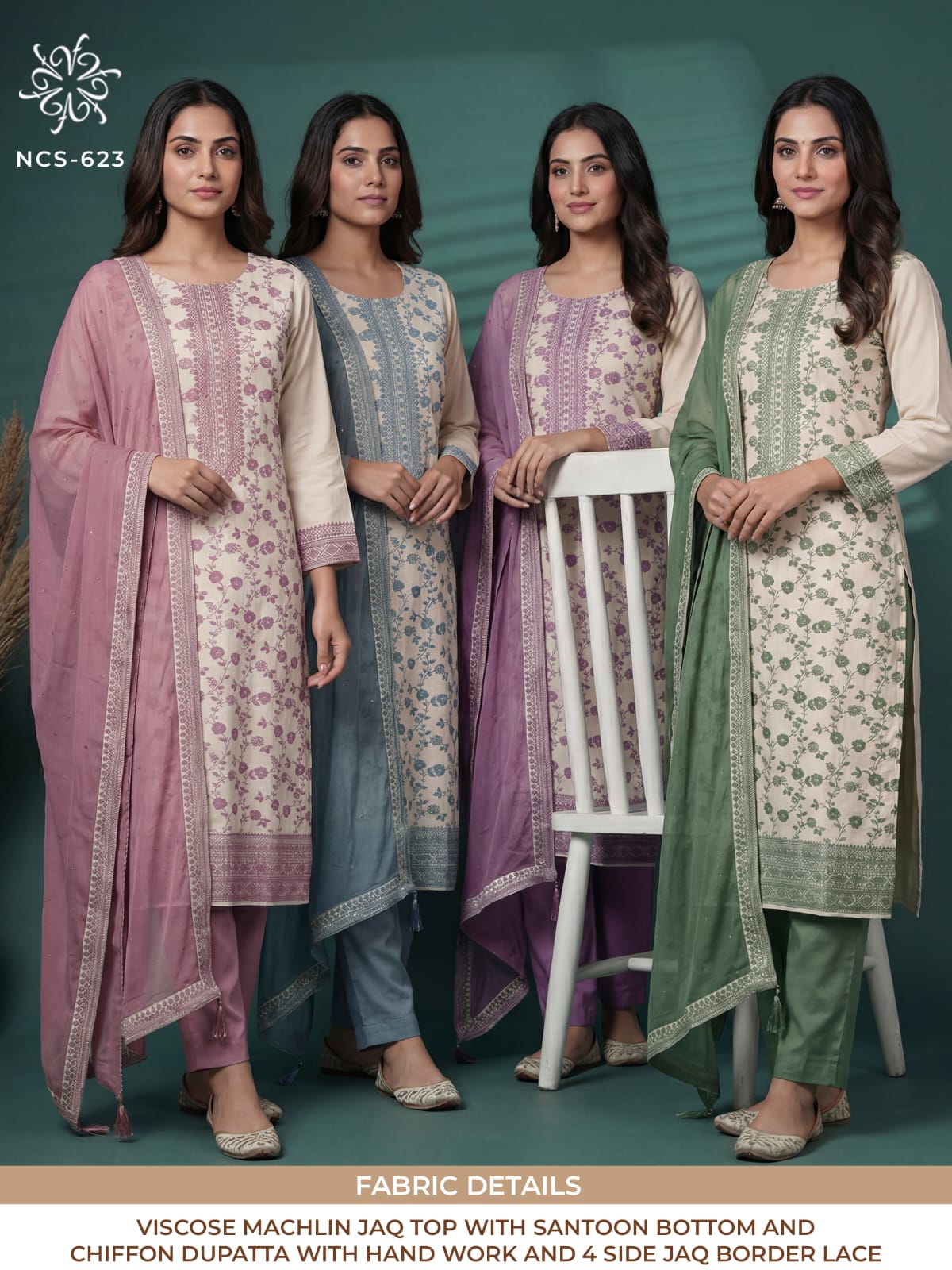 Ncs 623 Vinay Fashion Llp Viscose Muslin Pant Style Suits Supplier Ahmedabad