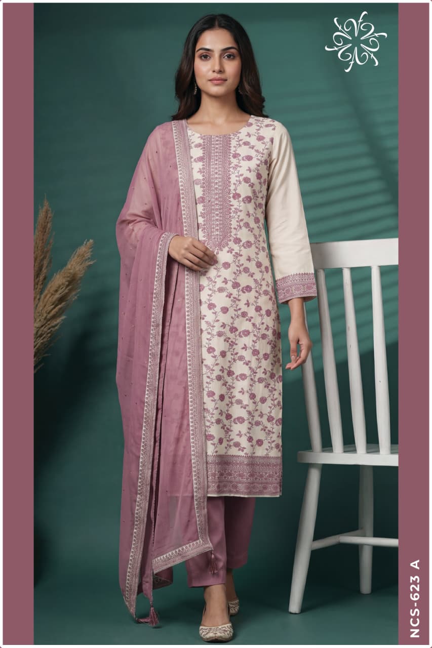 Ncs 623 Vinay Fashion Llp Viscose Muslin Pant Style Suits Supplier Ahmedabad