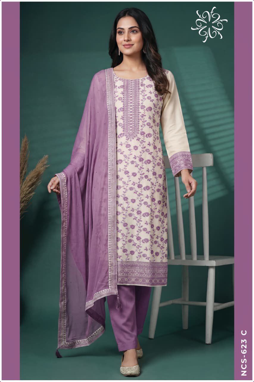 Ncs 623 Vinay Fashion Llp Viscose Muslin Pant Style Suits Supplier Ahmedabad