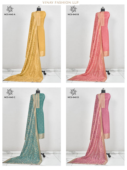 Ncs 640 Vinay Fashion Llp Viscose Muslin Salwar Suits Supplier India