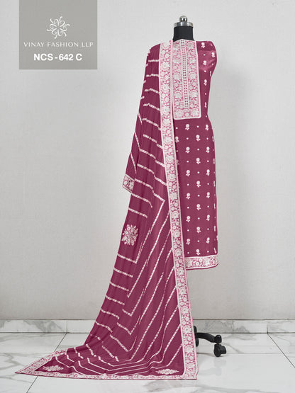Ncs 642 Vinay Fashion Llp Viscose Muslin Salwar Suits Manufacturer India