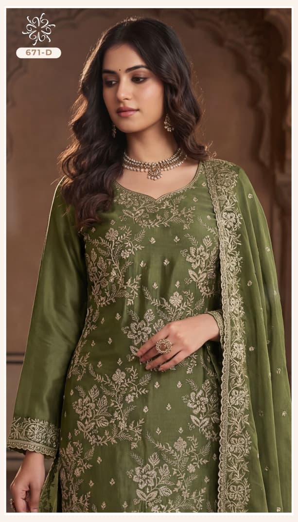 Ncs 671 Vinay Fashion Llp Silk Pant Style Suits Manufacturer