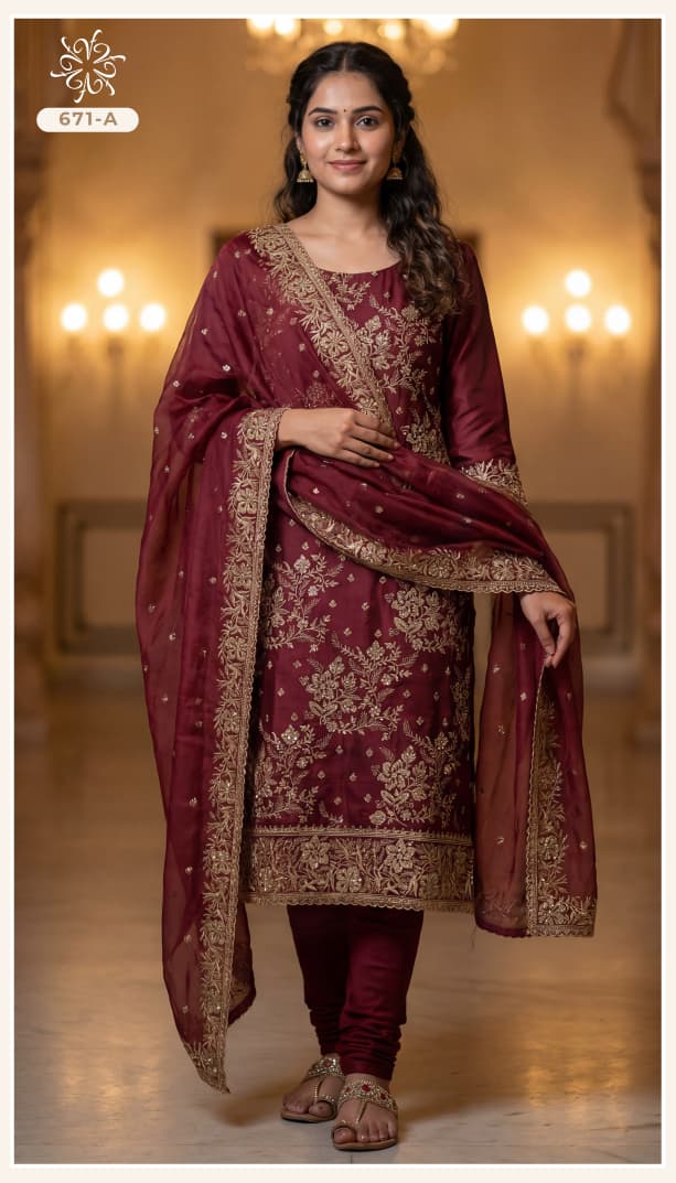 Ncs 671 Vinay Fashion Llp Silk Pant Style Suits Manufacturer